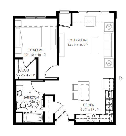 1 Bedroom  at Trail Pointe Ridge, Eden Prairie, 55344